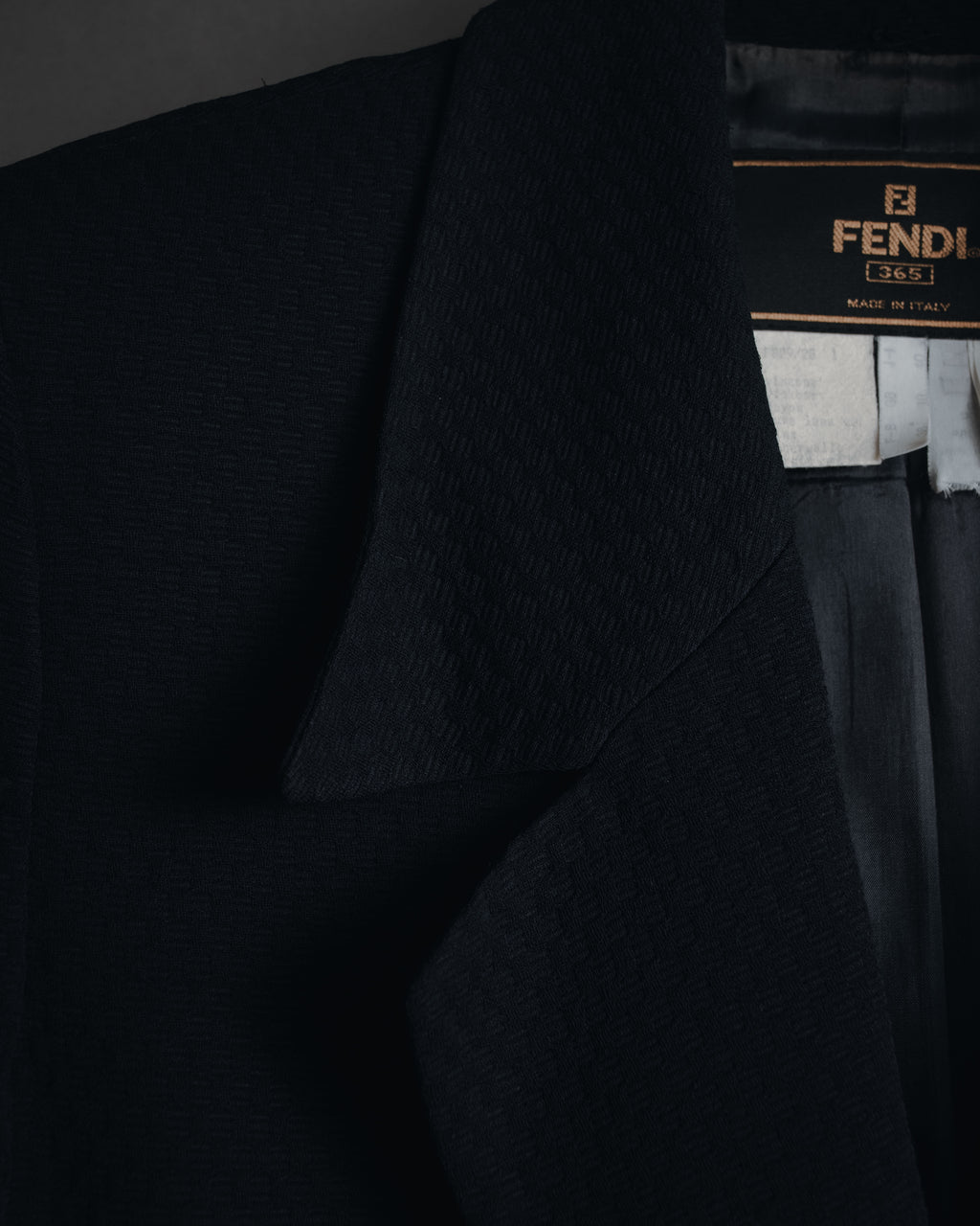 "FENDI" 80’s-90’s viscose blend structured tailored jacket