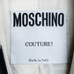 "MOSCHINO" Graphic check pattern raw edge design tailored jacket