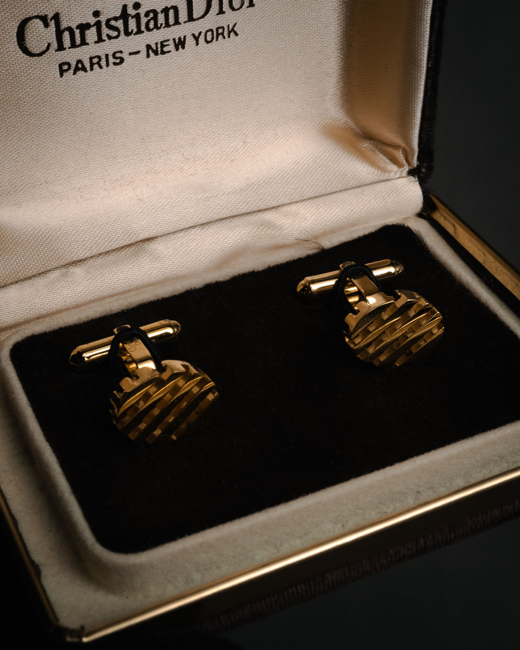 “Christian Dior” 70’s-80’s Geometric cut cufflinks