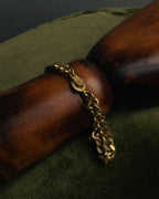 “VALENTINO“ 80’s-90’s Logo enamel ID chain bracelet