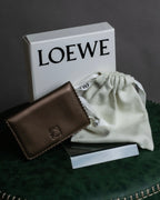 "LOEWE" Logo engraved leather card case