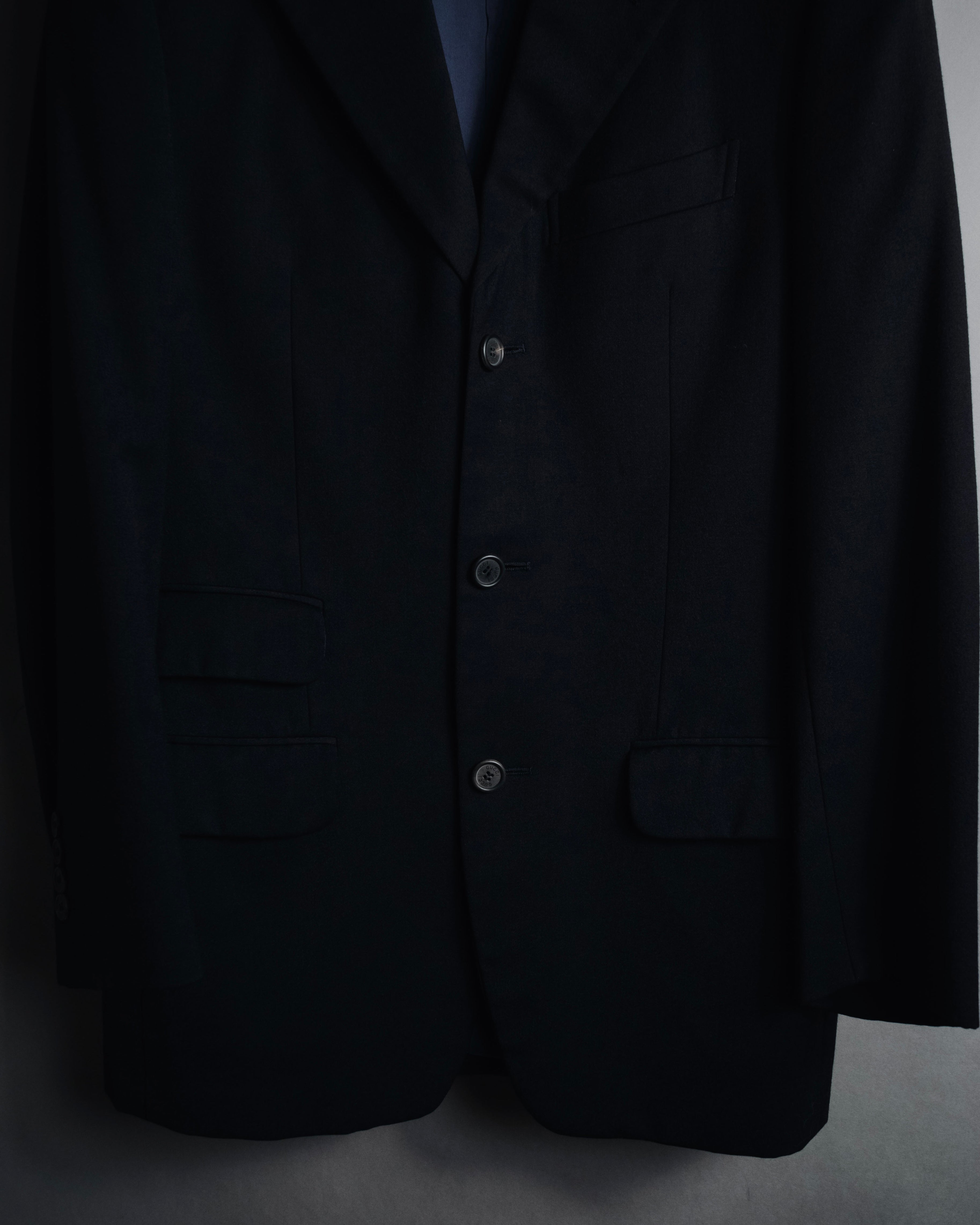 "GUCCI" 90’s-00’s Cashmere blend minimalist three button suit set