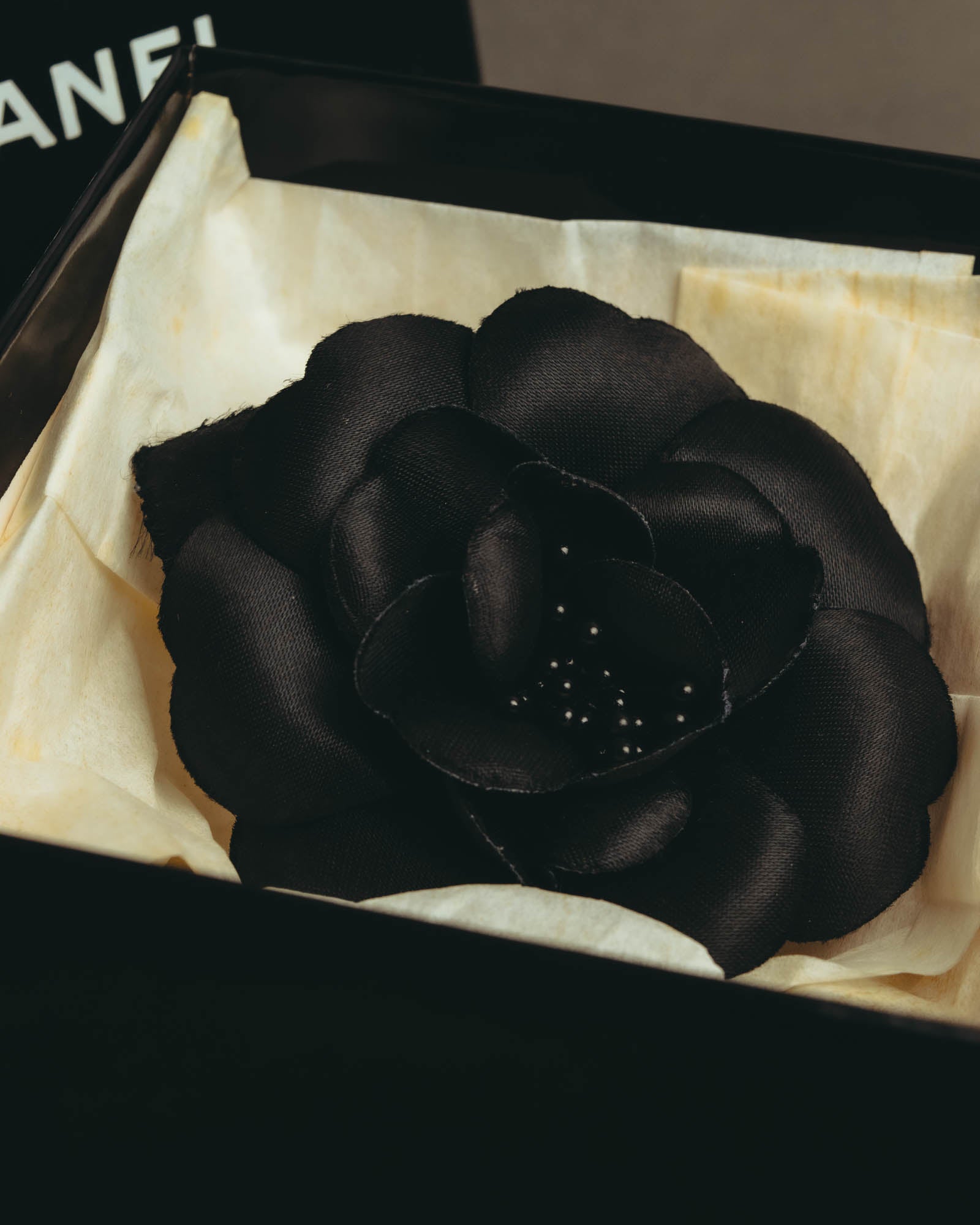 "CHANEL" 80's-early 90's Sculptural camellia brooch
