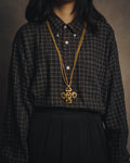 -SPECIAL- “Lucien Piccard” 70’s-80’s Gold tone cross pendant necklace