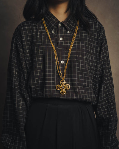 -SPECIAL- “Lucien Piccard” 70’s-80’s Gold tone cross pendant necklace