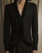 Chaqueta de piel con bordado de cuentas de los años 00 de Ralph Lauren