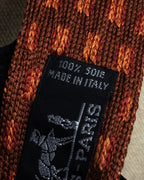 "HERMES" Mosaic dot knit silk neck tie