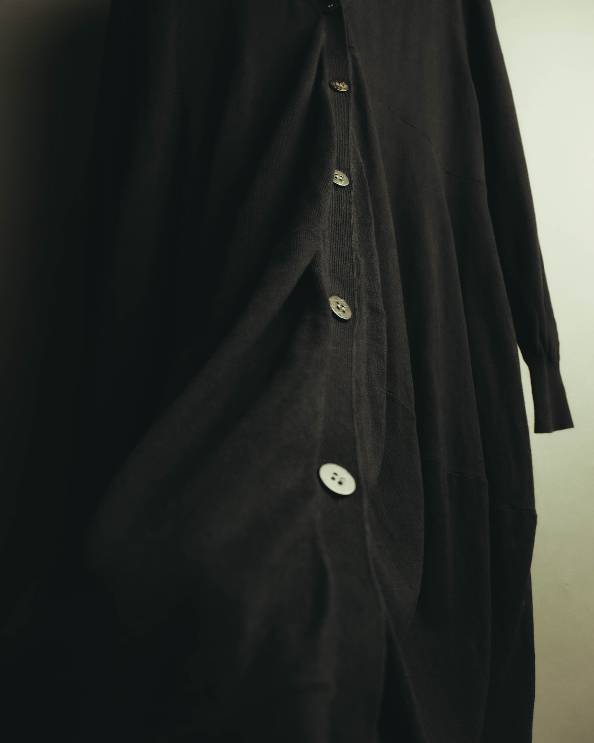 “Y’s for living” Late 2010’s-early 2020’s Draped cotton button-front long dress