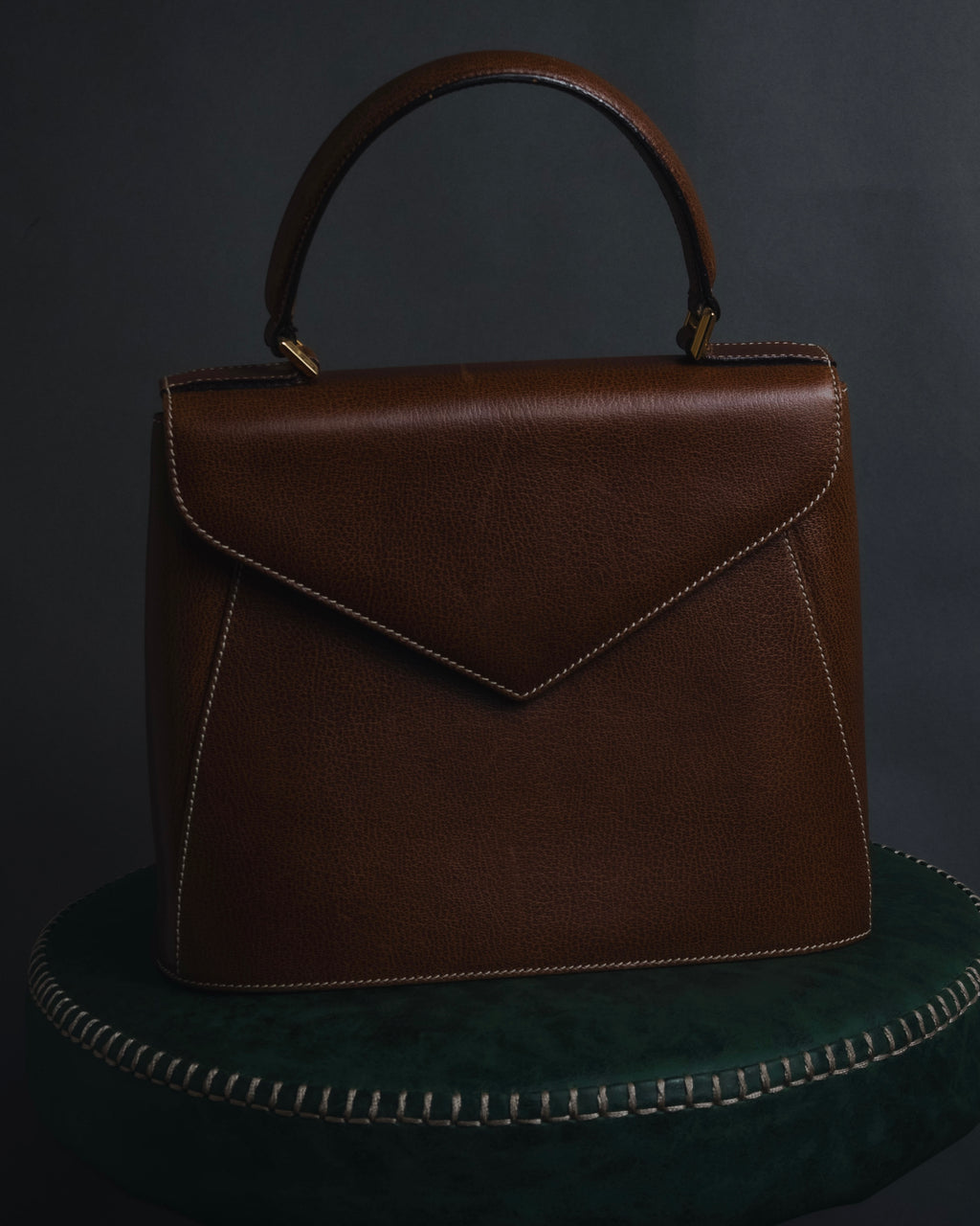 "Salvatore Ferragamo" 90’s structured top-handle leather bag