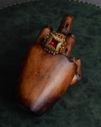 "Vintage glass stone top golden ring"