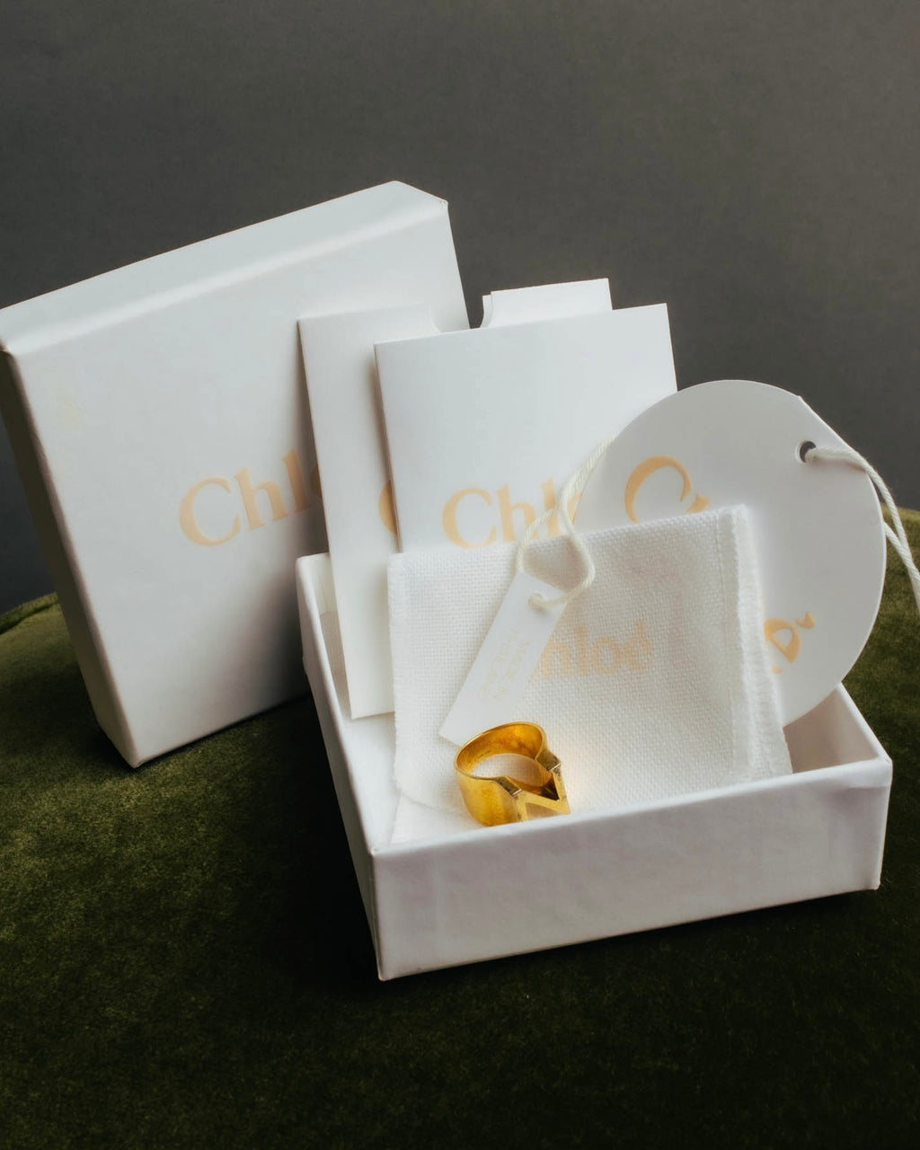 "Chloé" 2015 AW Gold alphabet ring