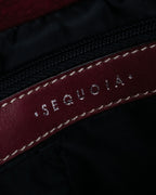 "SEQUOIA" Bordeaux color suede one-handle bag
