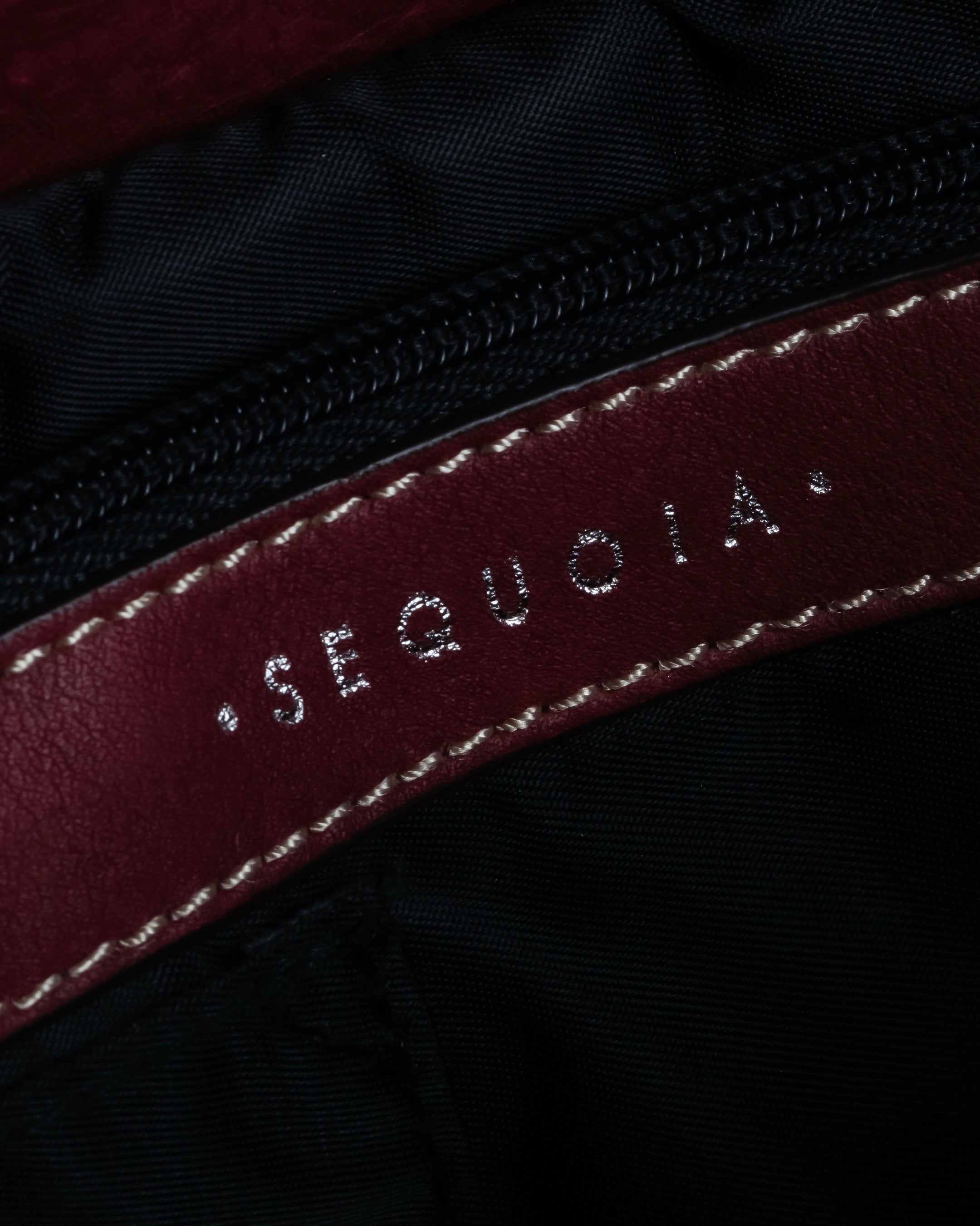 "SEQUOIA" Bordeaux color suede one-handle bag