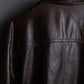 "Vintage 100% cow leather oversized tailored jacket"