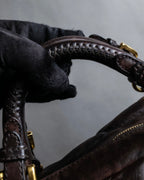 "MIU MIU" Tuck pleat design leather hand bag