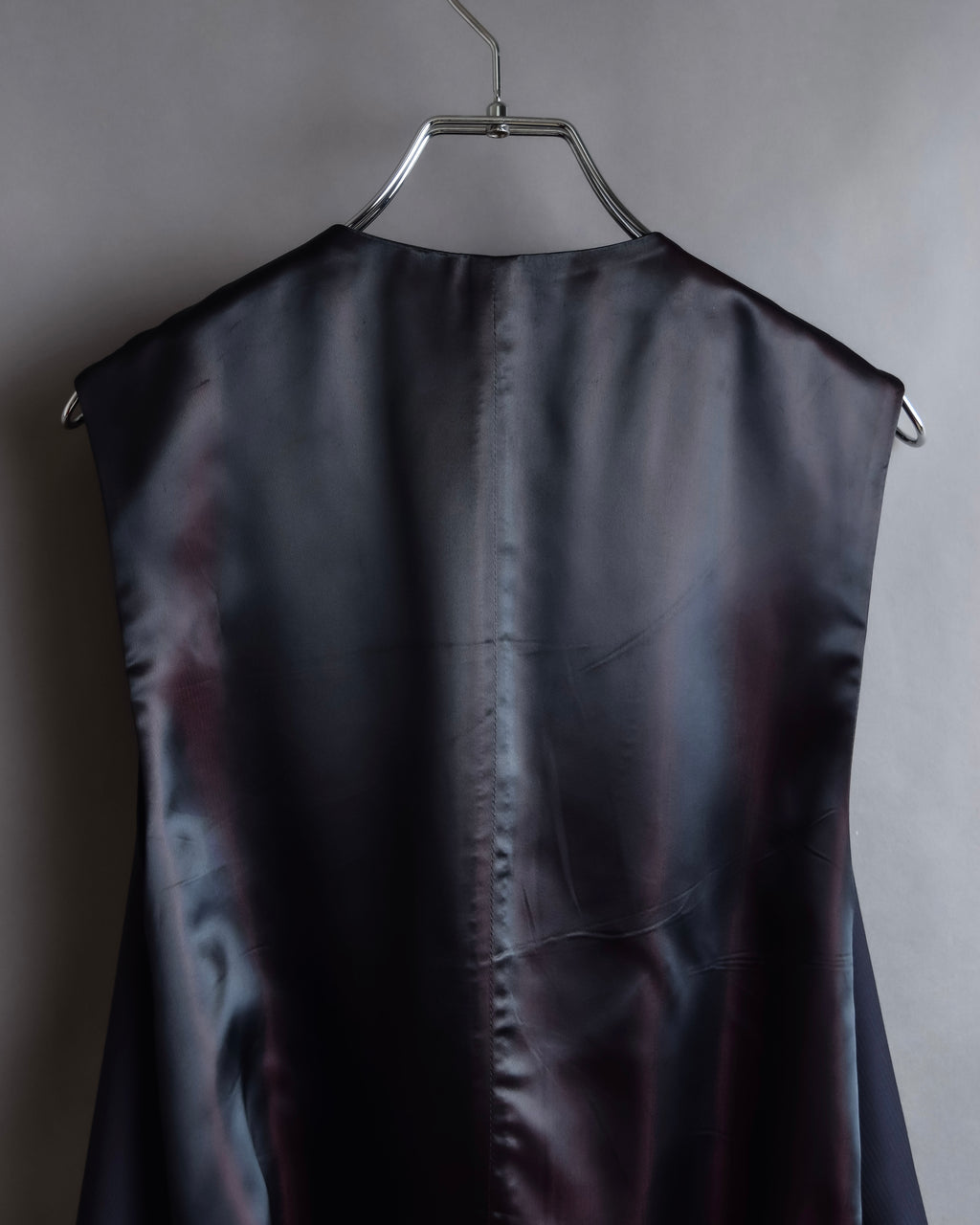 "GIORGIO ARMANI" Deep satin backed tailored wool vest