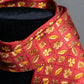 "HERMES" 100% silk fallen leaves pattern neck tie