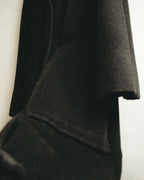 -SPECIAL- "Salvatore Ferragamo" 90's-00's Alpaca wool oversized shawl collar long coat