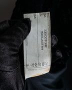 "GIORGIO ARMANI" Stand collar velour long coat