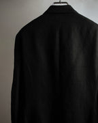 "HERMES" 90's Elegantly relaxed cotton linen tailored jacket