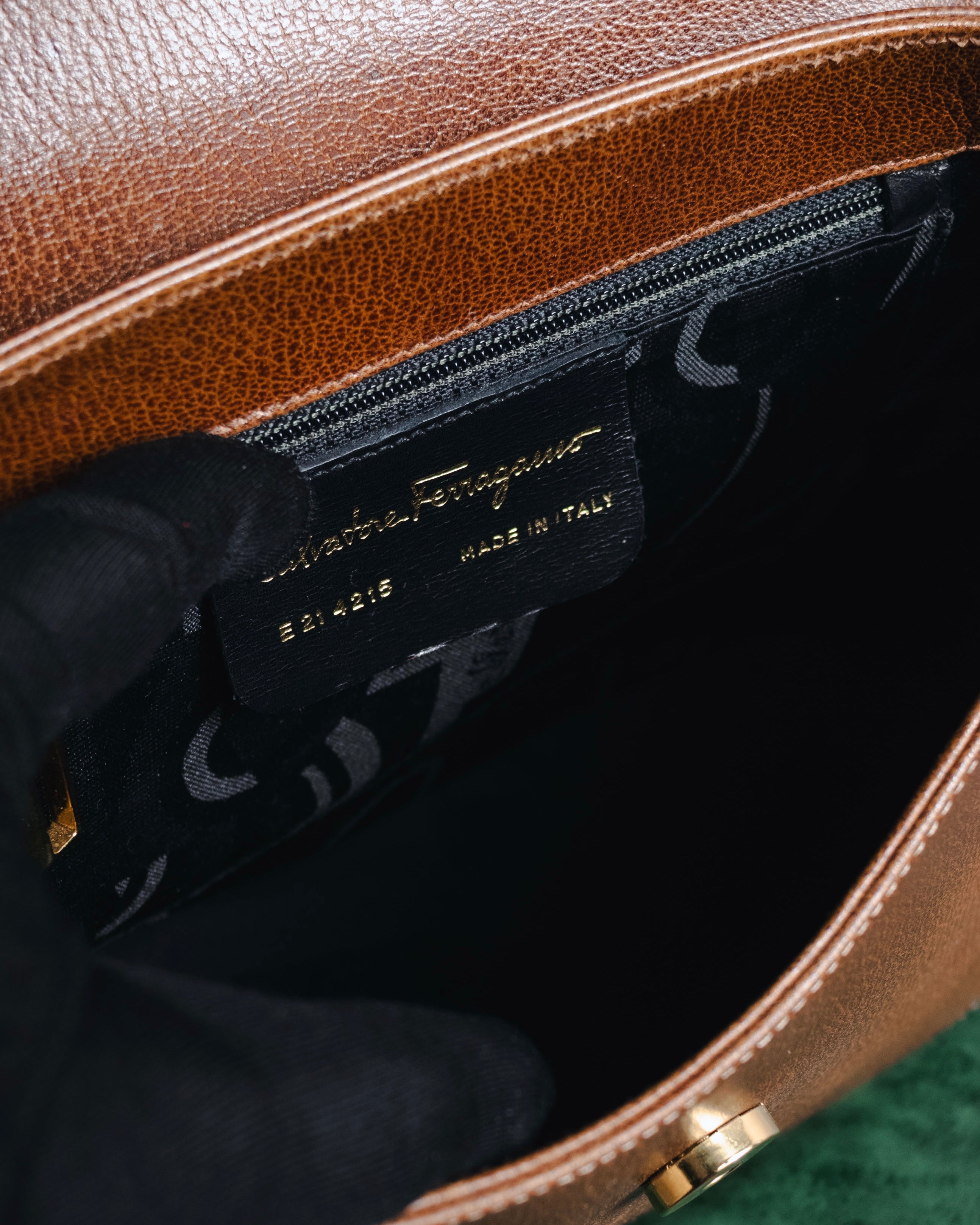 "Salvatore Ferragamo" 90’s structured top-handle leather bag