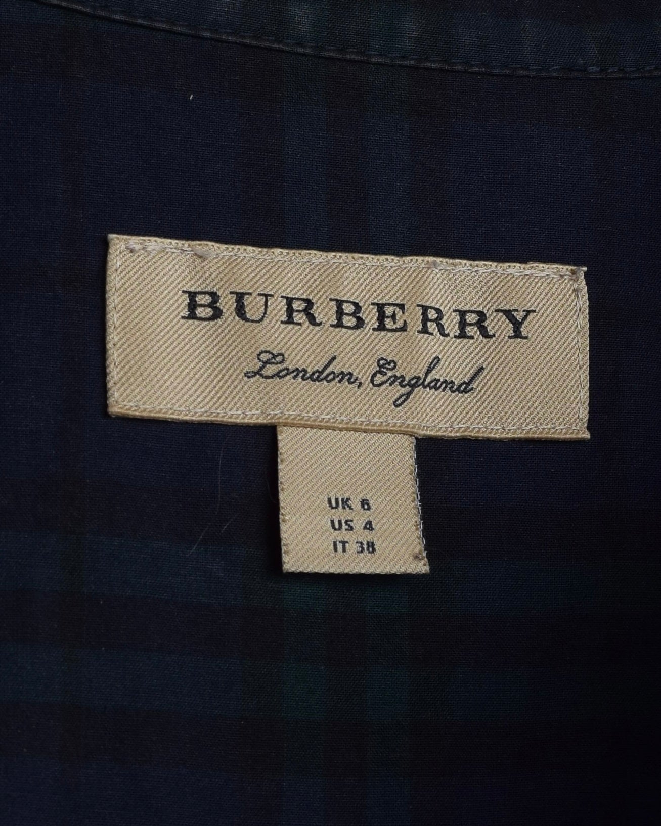 "BURBERRY" Tartan check pattern frill shirt