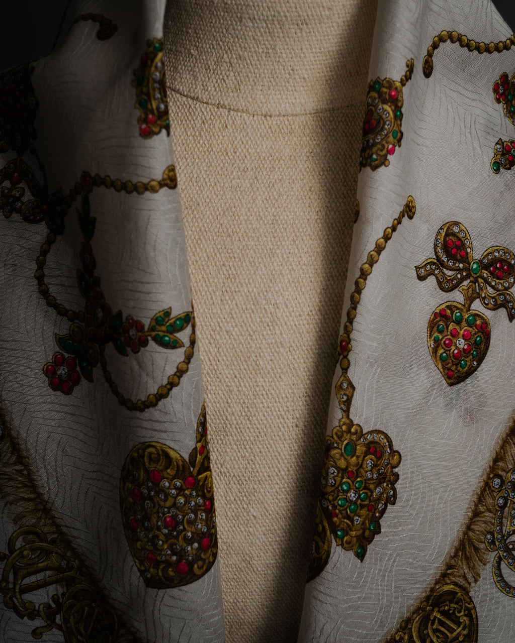“Christian Dior” 80’s-90’s jewel motif cotton scarf
