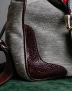 "FENDI" Animal embroidery design boa combination shoulder bag