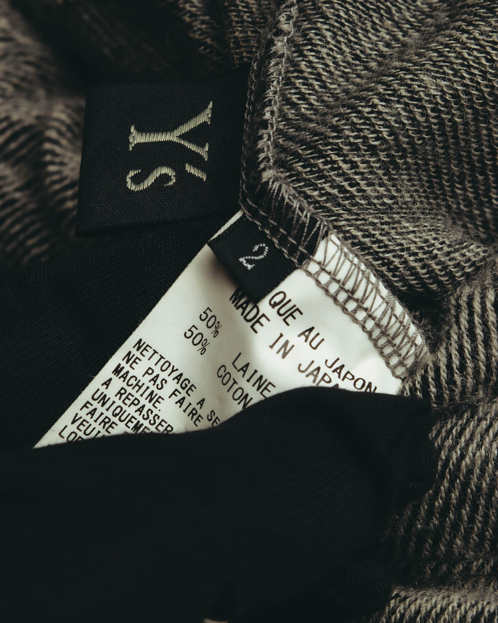 “Y’s” 09SS  Textured jersey drawstring long skirt