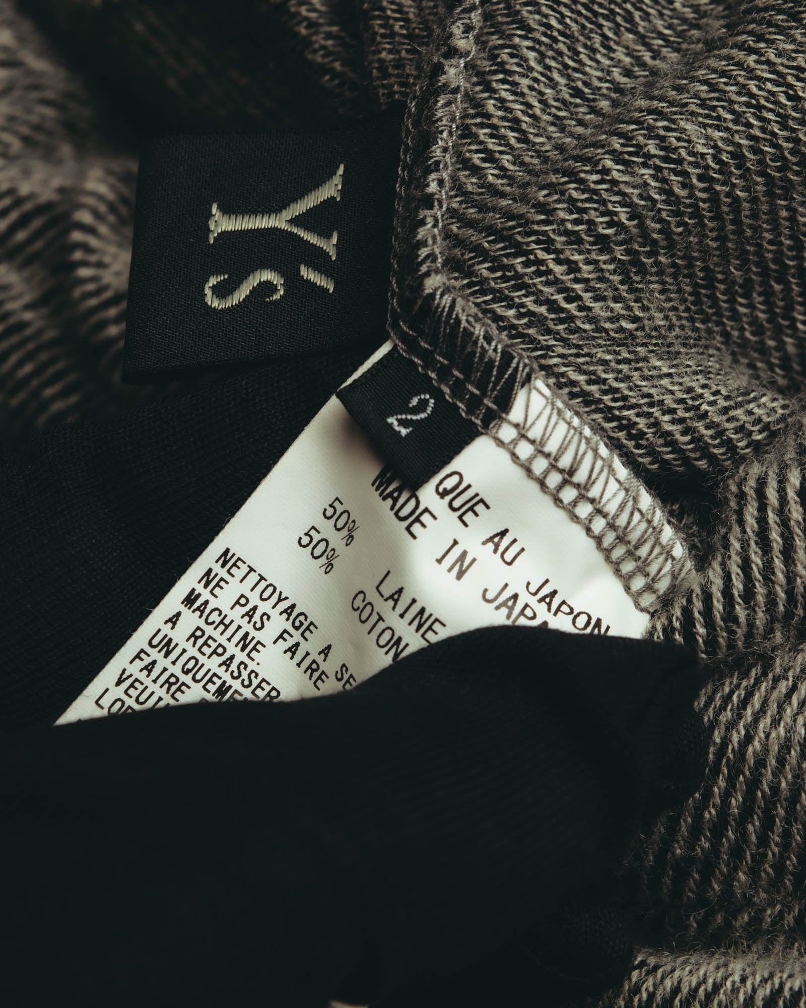 “Y’s” 09SS  Textured jersey drawstring long skirt