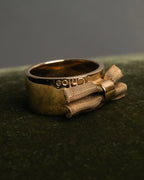 “Chloé” 2010’s mesh ribbon gold ring