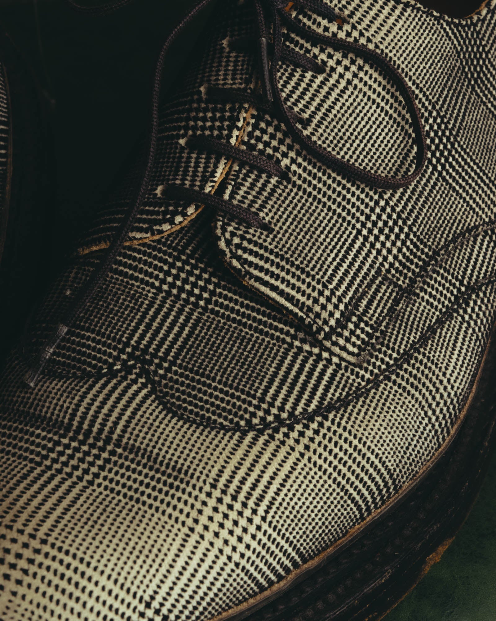 "J.M. WESTON" 2010's Prince of wales checked derby shoes