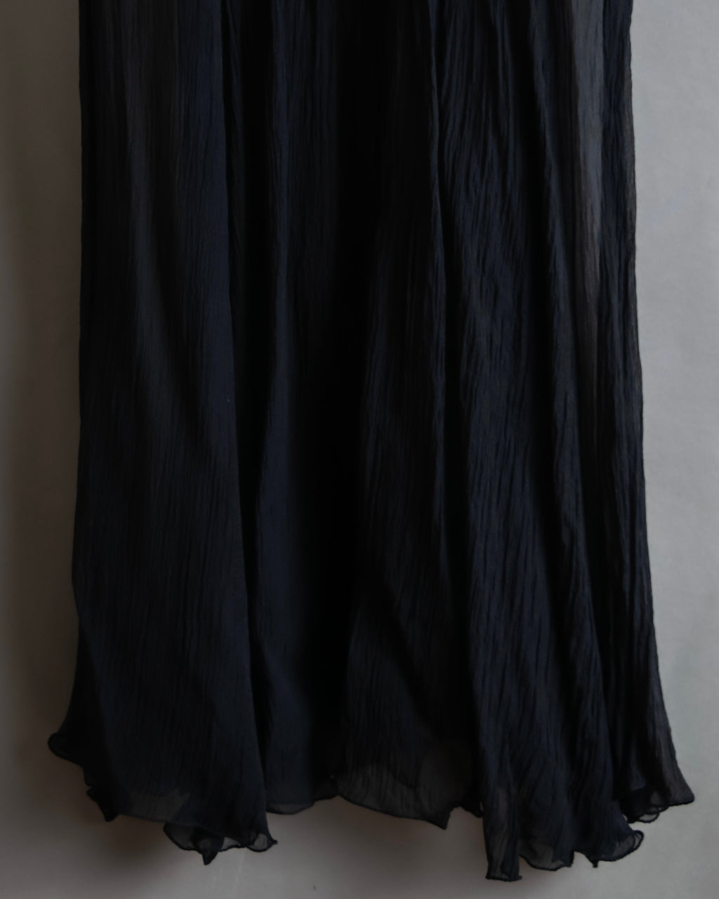 "PRADA" Gathered ribbon design puff sleeve dress