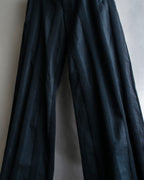 "ISSEY MIYAKE FETE" Fabric change stripe pattern wide slacks