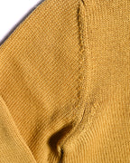 PRADA/ Classic Chunky Knit Crew Neck Sweater Mustard Yellow
