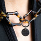 "PRADA" Tortoiseshell pattern large chain necklace