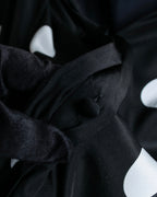 "BALENCIAGA" Polka dot flying squirrel silhouette bow tie dress