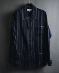 "Maison Margiela" 2021AW piped striped lounge shirt