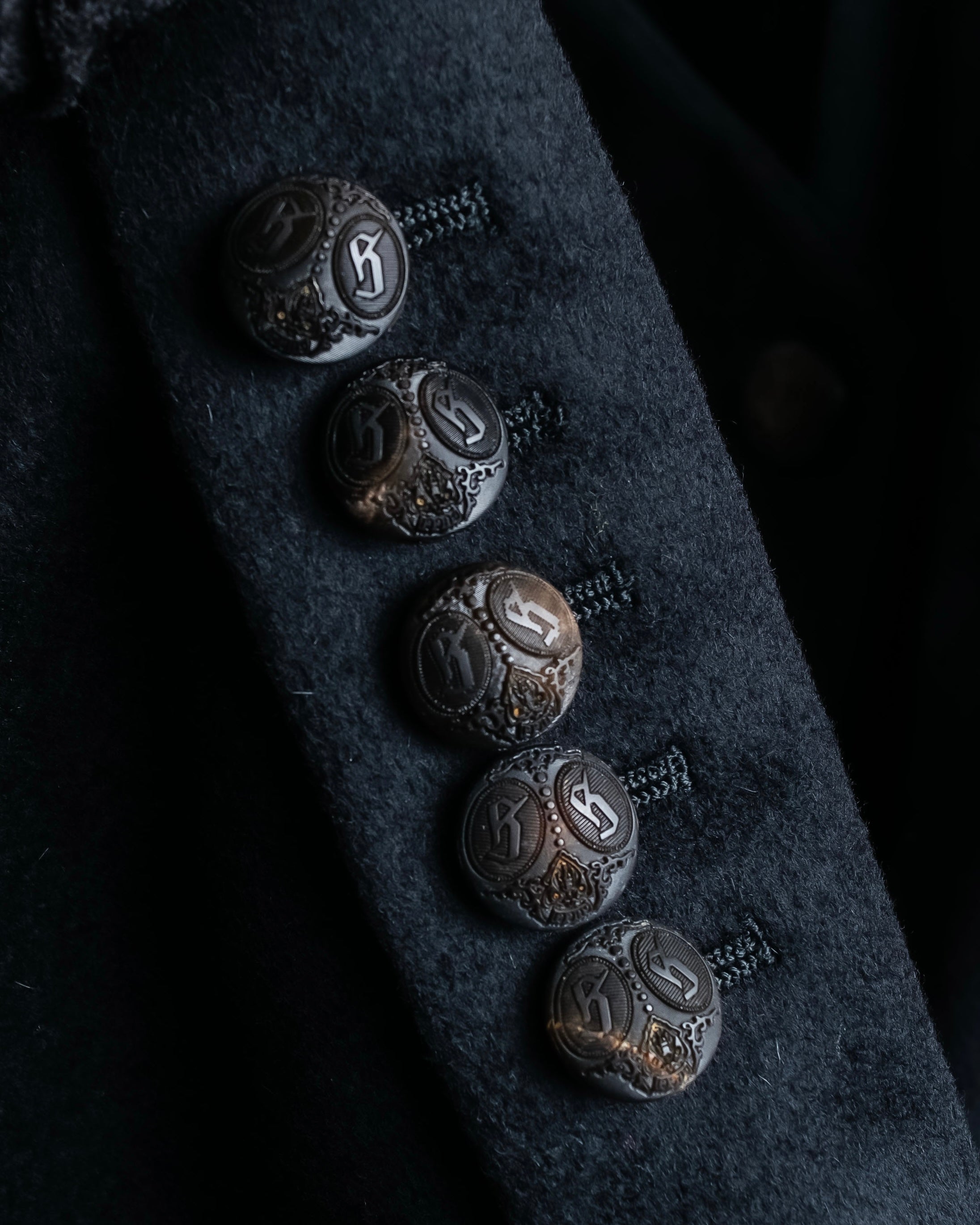 "GUCCI" Asymmetrical front detail high neck coat