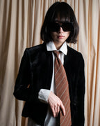 "GUCCI" Velvet shaped shawl collar tailored jacket