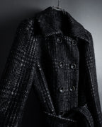 “MAX&Co.” Double-breasted houndstooth tweed coat