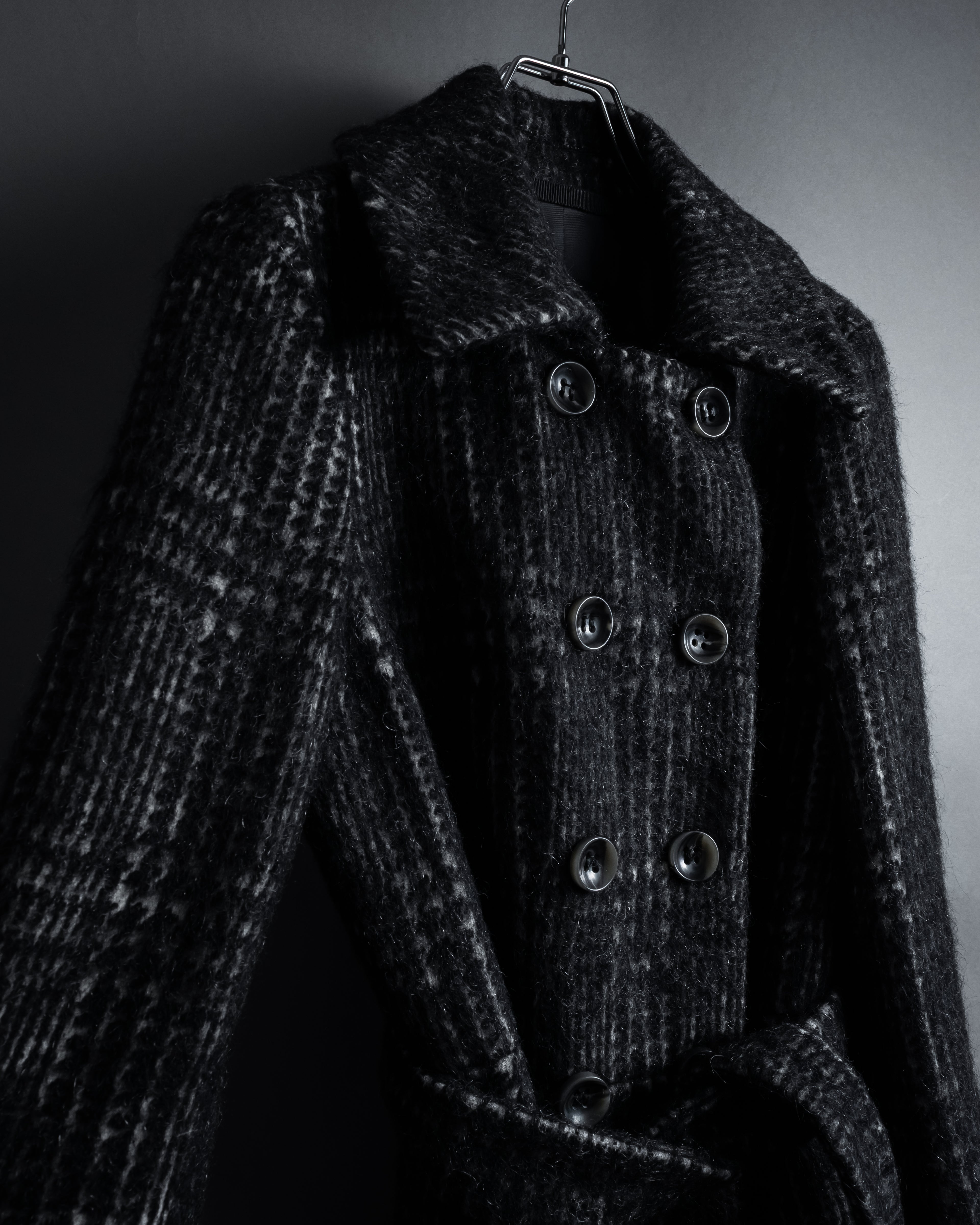 “MAX&Co.” Double-breasted houndstooth tweed coat