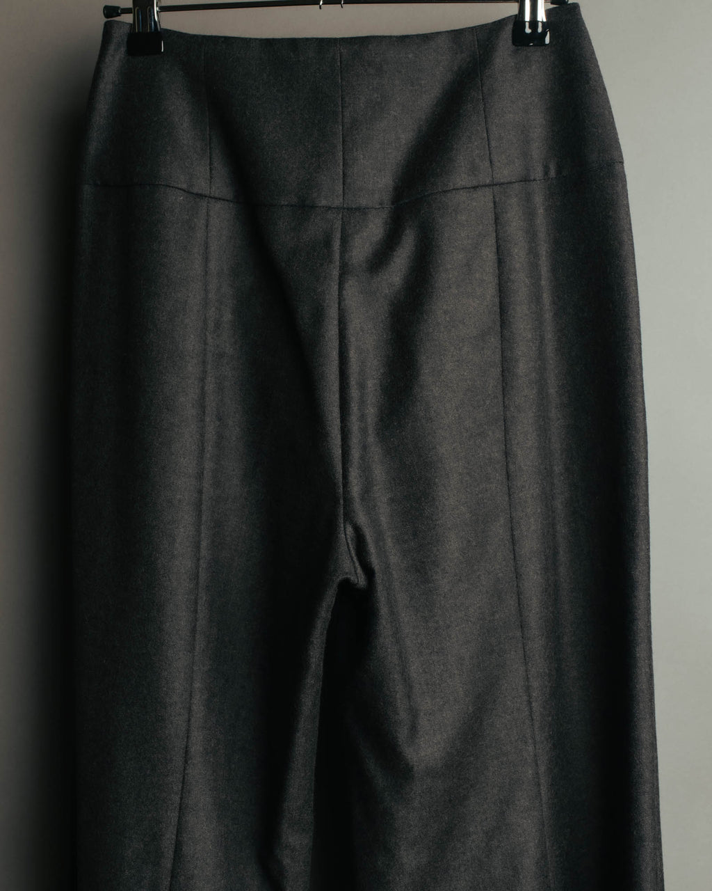 -SPECIAL- "CHANEL" 00's Soft wool cashmere wide leg trousers