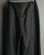 -SPECIAL- "CHANEL" 00's Soft wool cashmere wide leg trousers