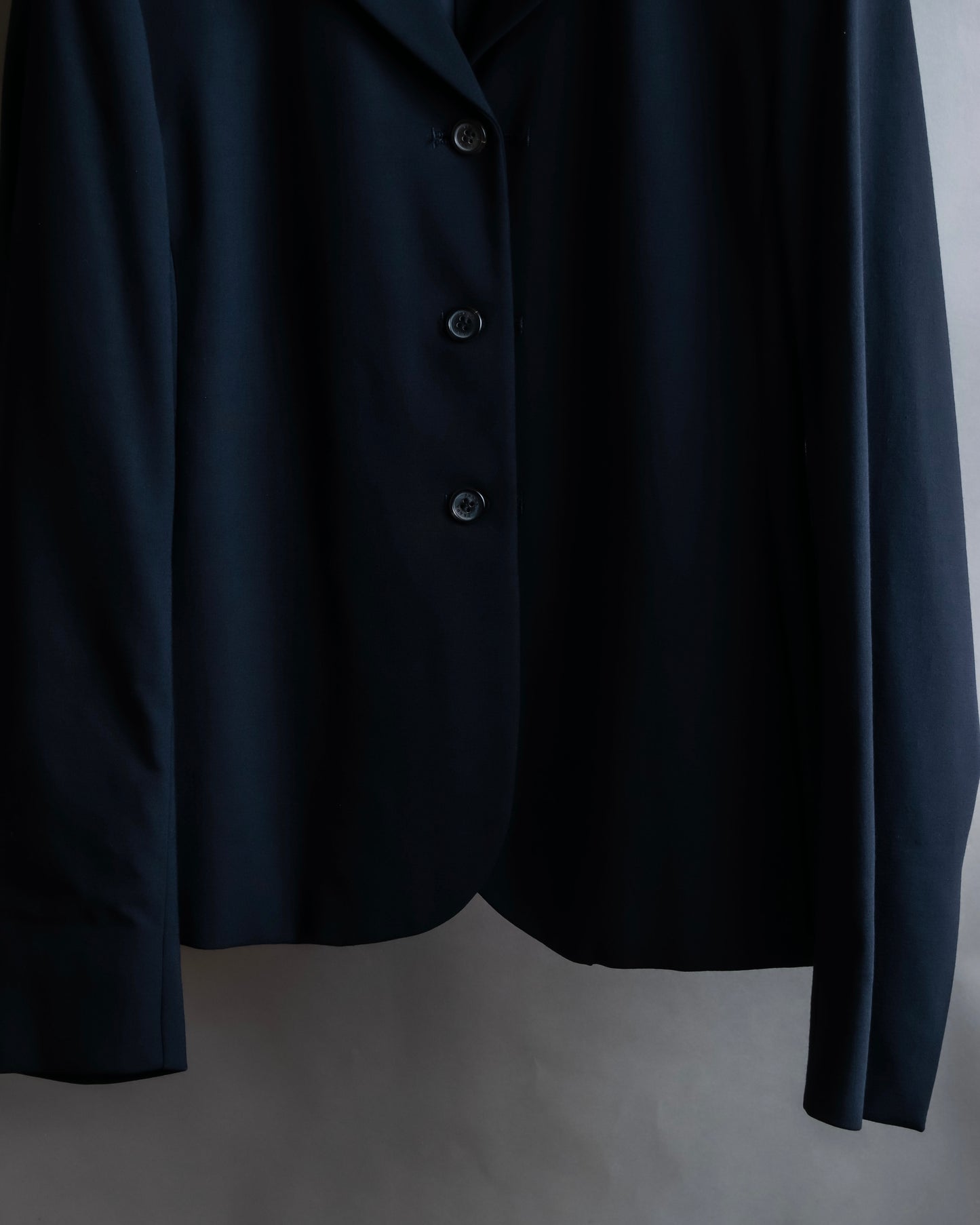 "PRADA" Short length tailored jacket & cropped skirt navy color set up