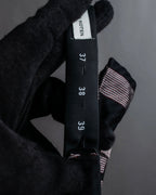 "DRIES VAN NOTTEN" Herringbone striped silk bow tie