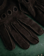 –SPECIAL– “HERMES” 80’s-90’s Cashmere lined suede driving gloves