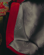 "GUCCI" 70's-80's Floral silk scarf tie