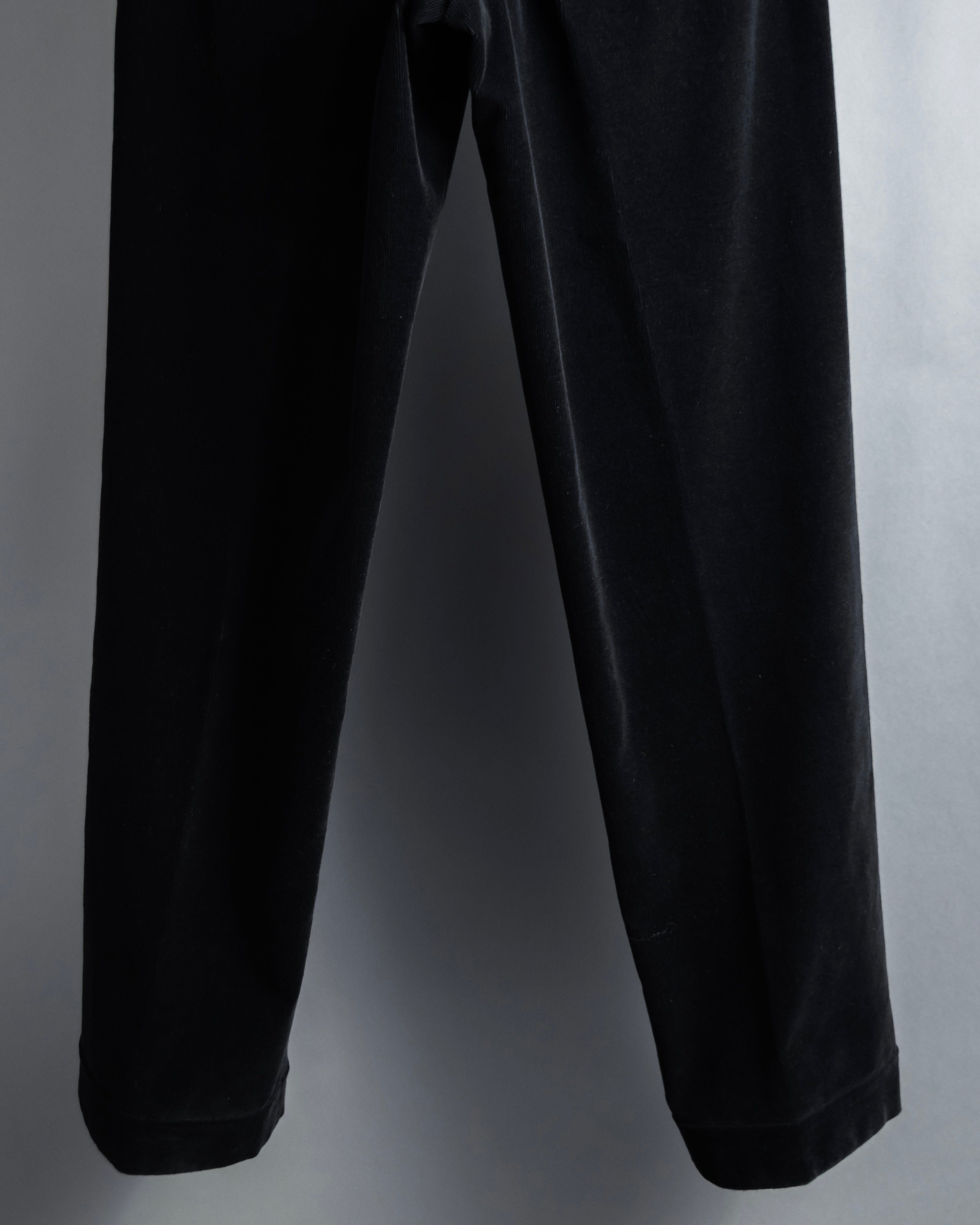 "ARMANI COLLEZIONI" Black corduroy relaxed set up