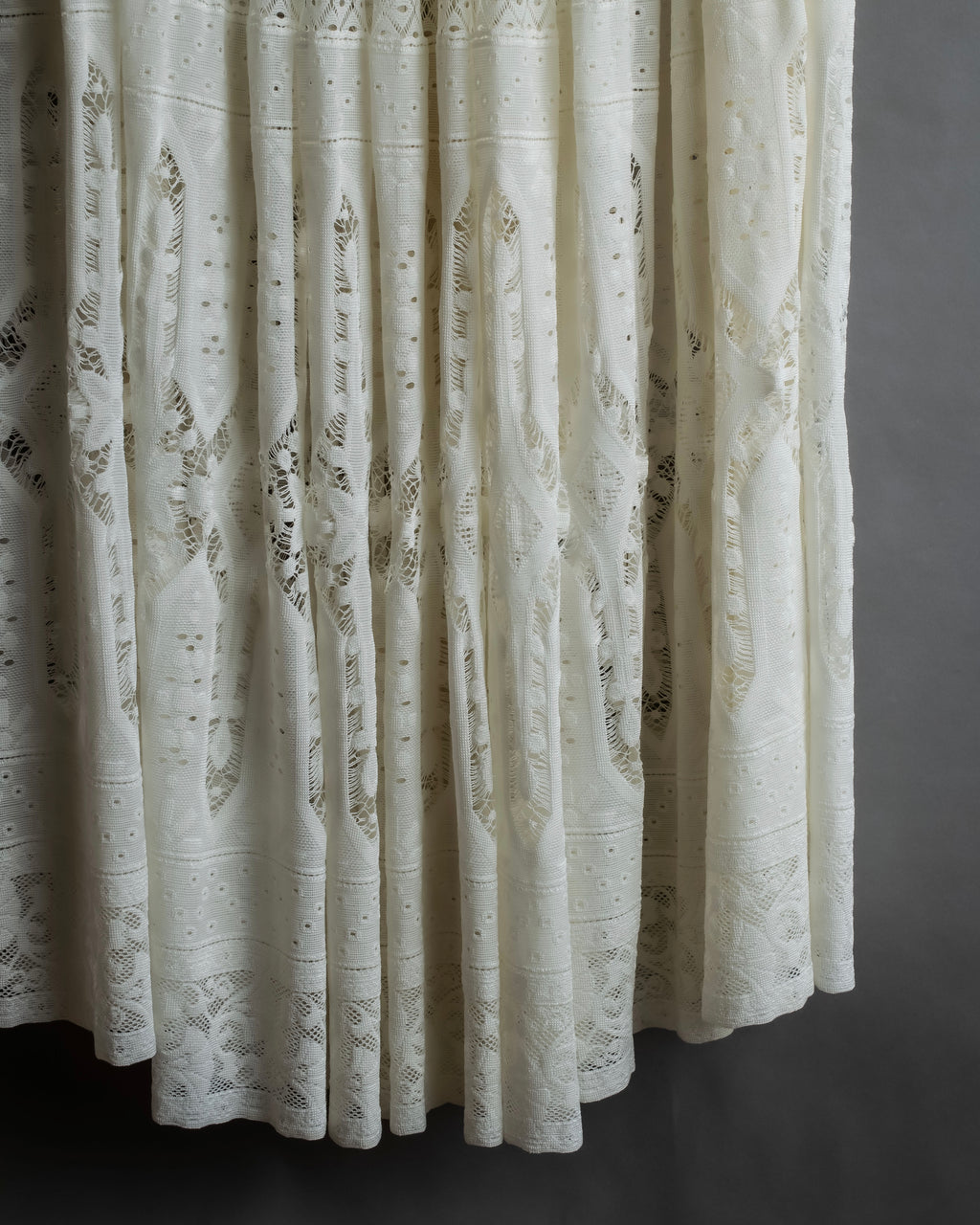 "YOHJI YAMAMOTO" 1992SS eyelet cutwork lace design long skirt